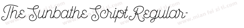 The Sunbathe Script Regular字体转换